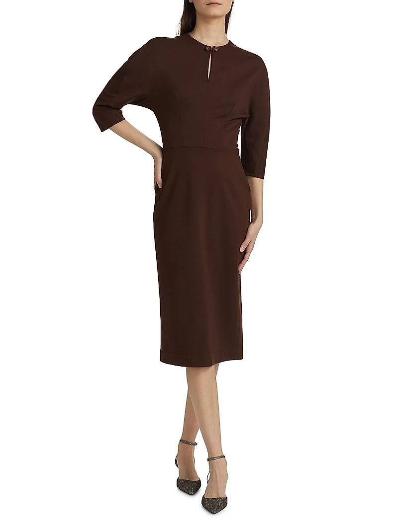 Milano Stitch Jersey Midi-Dress