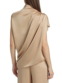Enver Satin Draped Top