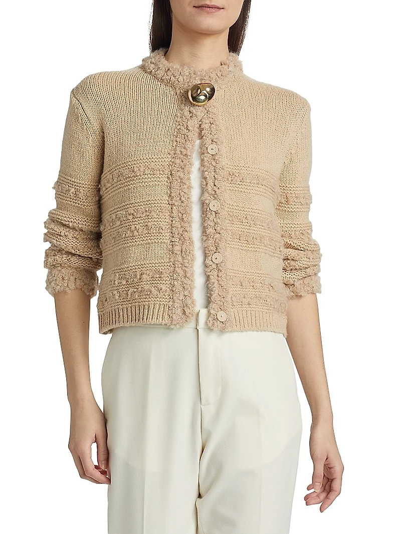 Boucle Striped Cardigan