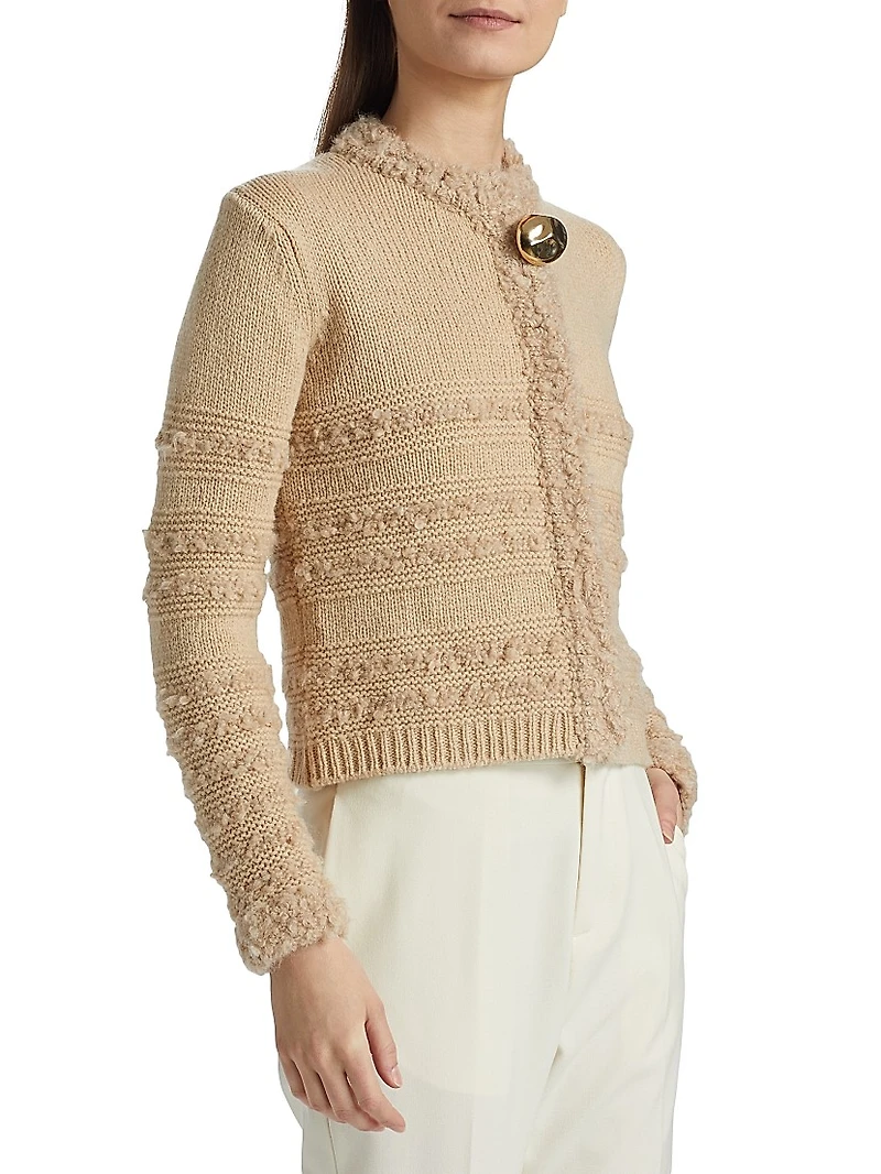 Boucle Striped Cardigan