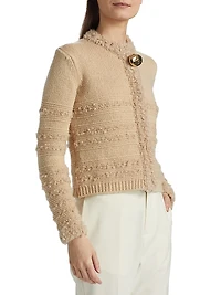 Boucle Striped Cardigan