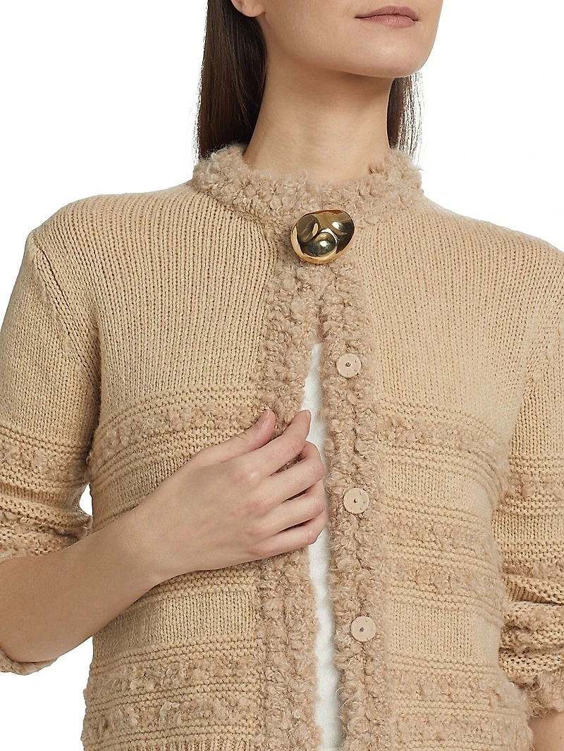 Boucle Striped Cardigan