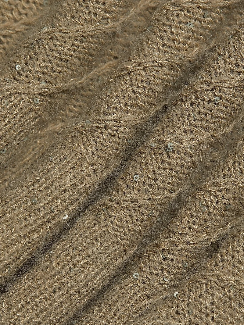 Wool-Silk Short-Sleeve Sweater