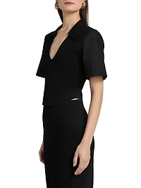 Lizzie Linen-Blend Short-Sleeve Top