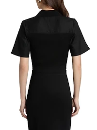 Lizzie Linen-Blend Short-Sleeve Top