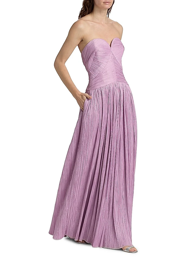 Aubriella Bustier Strapless Gown