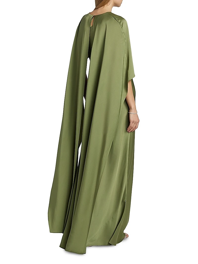 Izel Boatneck Cape Gown