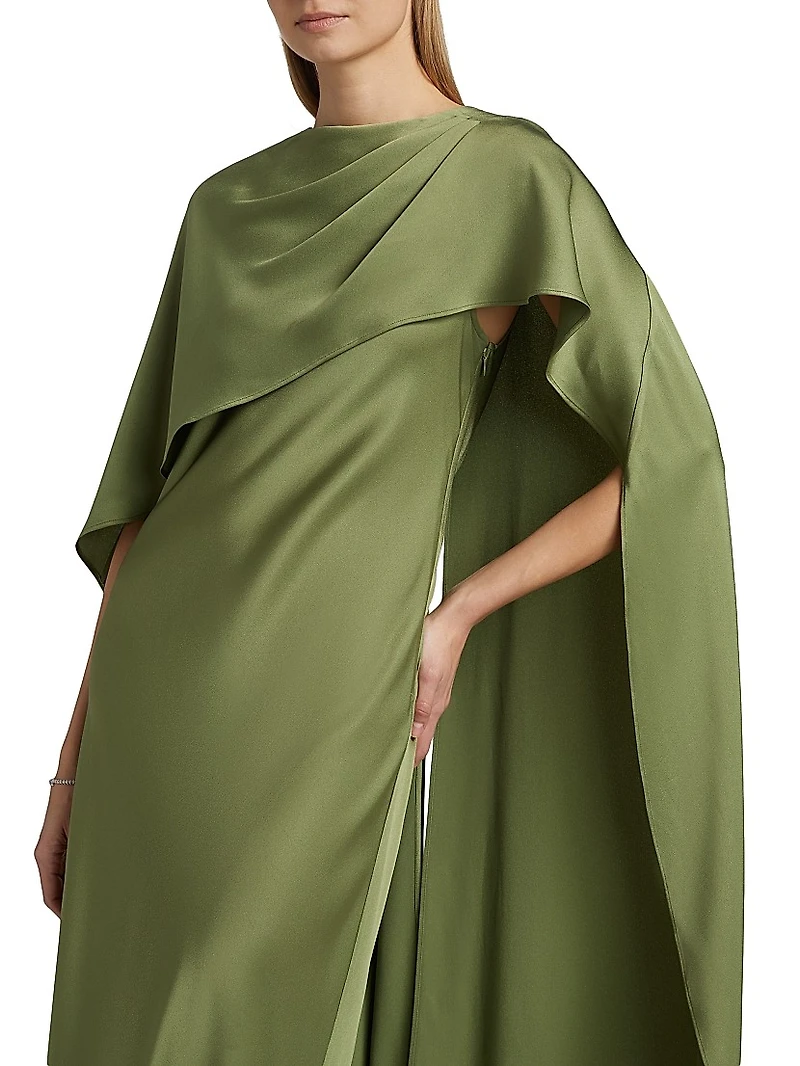 Izel Boatneck Cape Gown