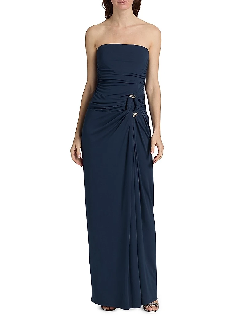 Emma Bustier Strapless Gown