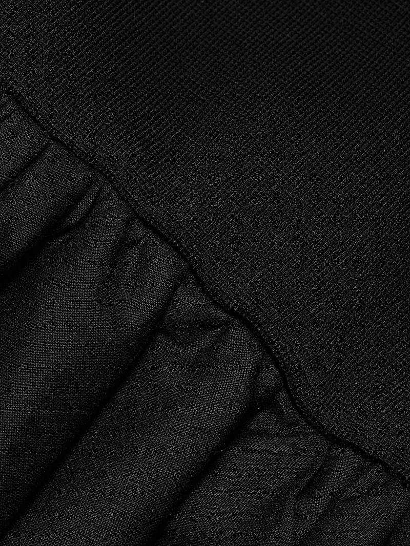 Camille Bubble-Hem Pencil Midi-Skirt