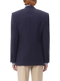 Double-Breasted Blazer Wool Gabardine