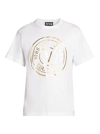 Metallic Logo Crewneck T-Shirt