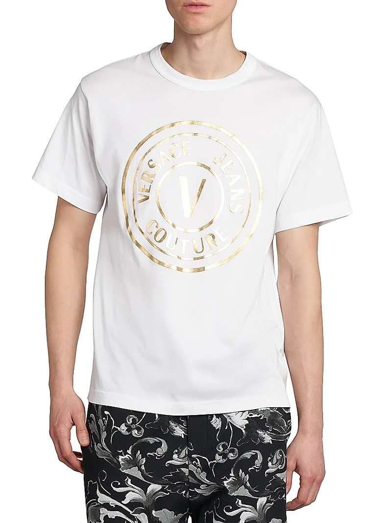 Metallic Logo Crewneck T-Shirt