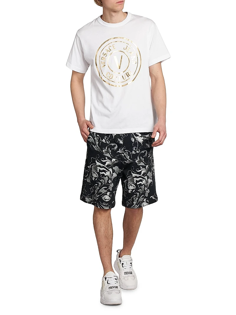 Metallic Logo Crewneck T-Shirt