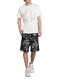 Metallic Logo Crewneck T-Shirt