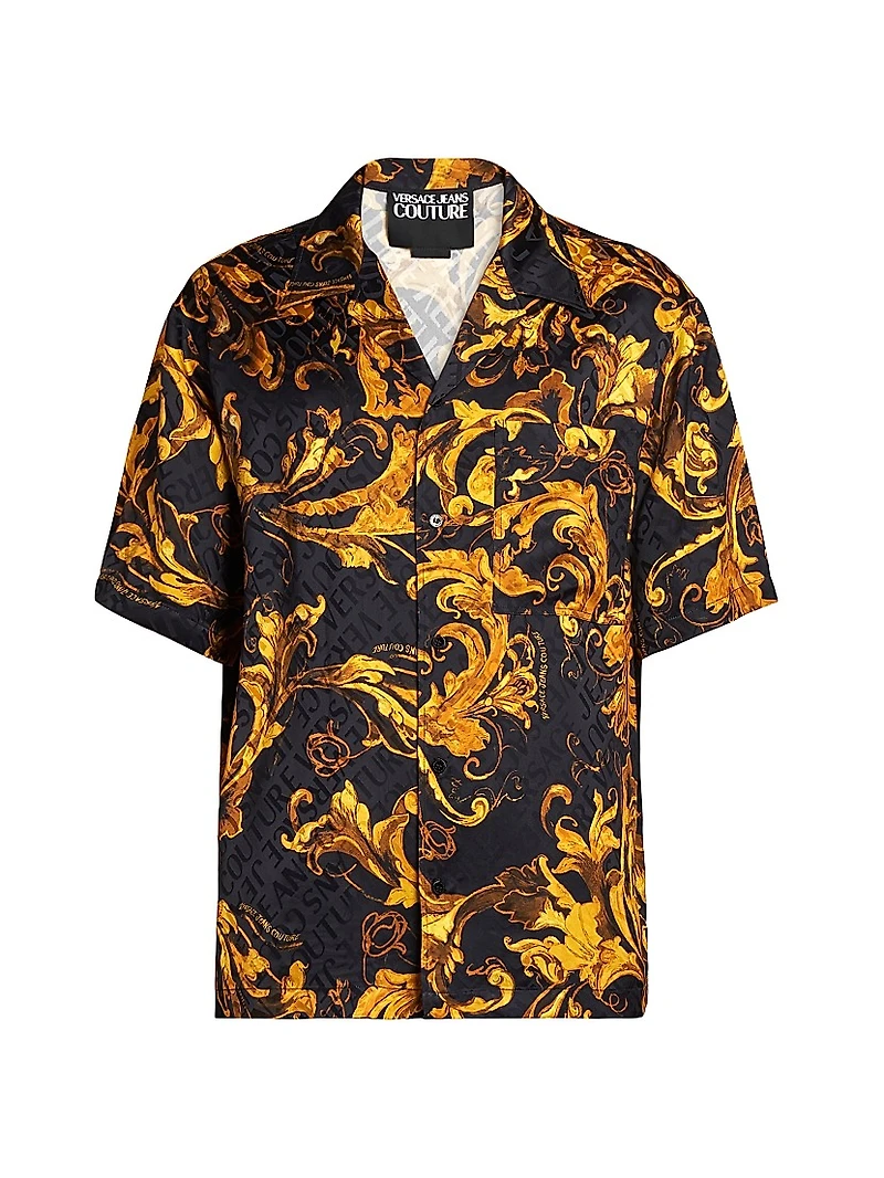 Barocco Short-Sleeve Button-Front Shirt