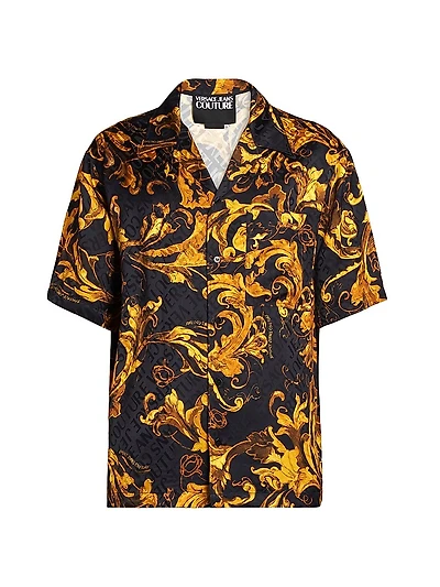 Barocco Short-Sleeve Button-Front Shirt