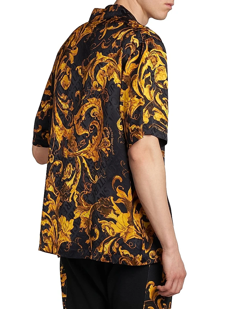 Barocco Short-Sleeve Button-Front Shirt