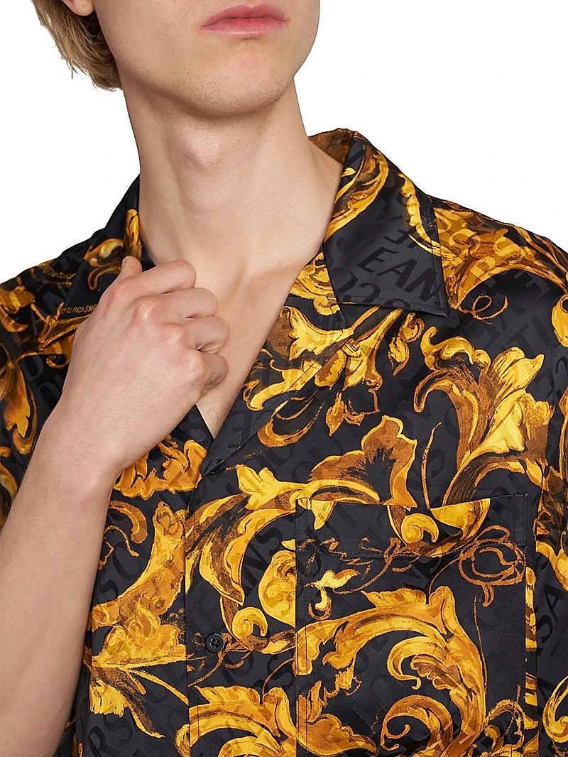 Barocco Short-Sleeve Button-Front Shirt