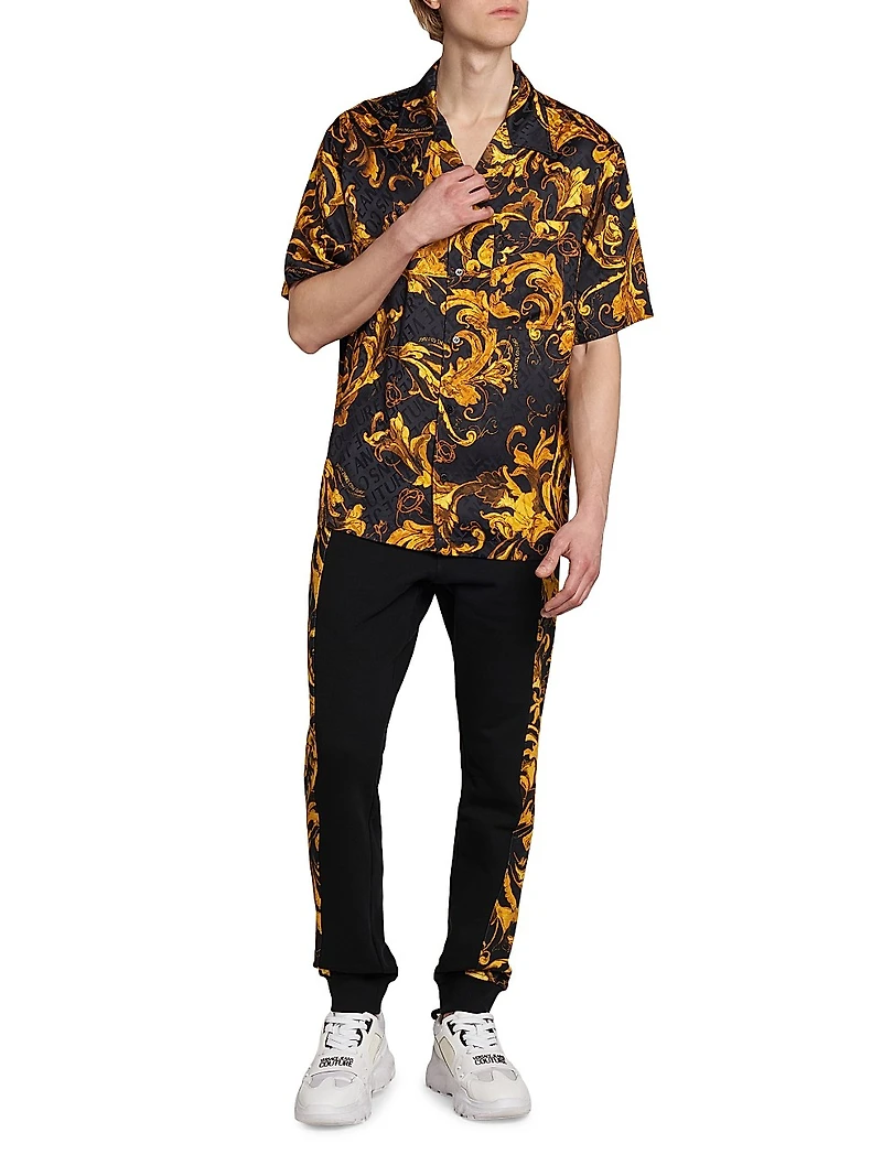 Barocco Short-Sleeve Button-Front Shirt