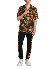 Barocco Short-Sleeve Button-Front Shirt