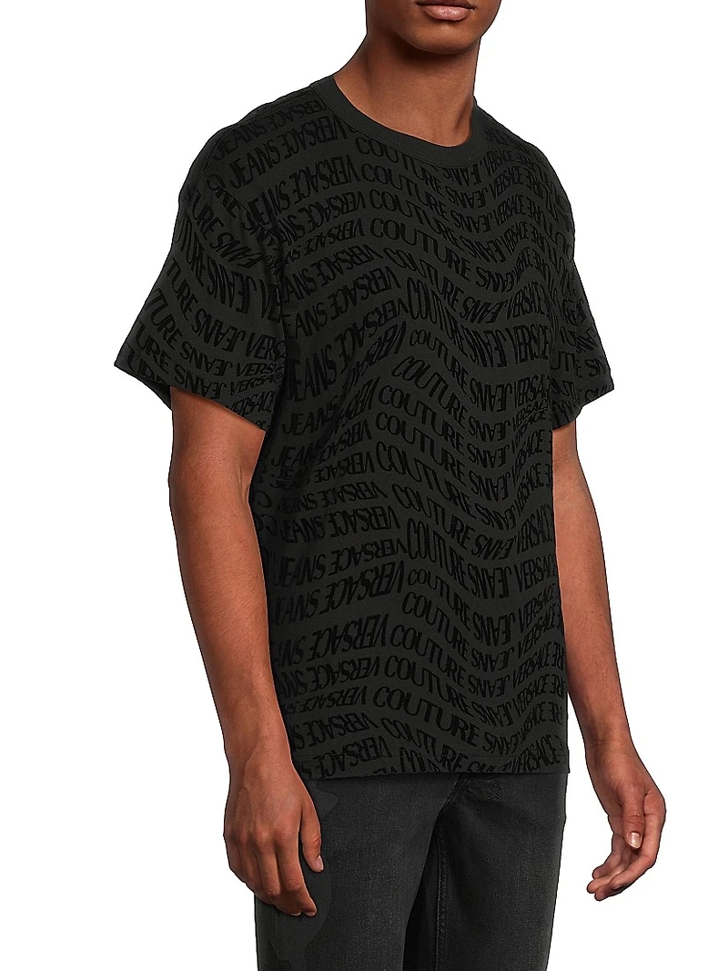 Curved Logo Crewneck T-Shirt