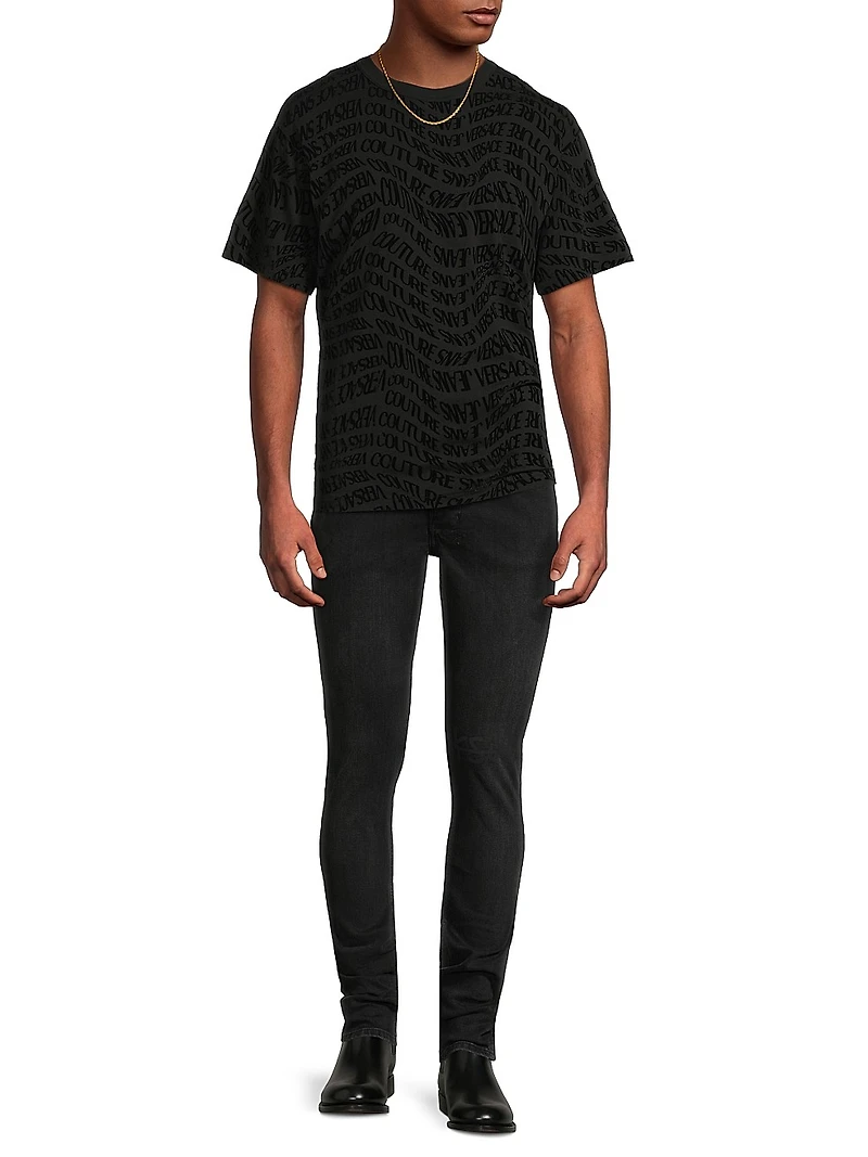 Curved Logo Crewneck T-Shirt