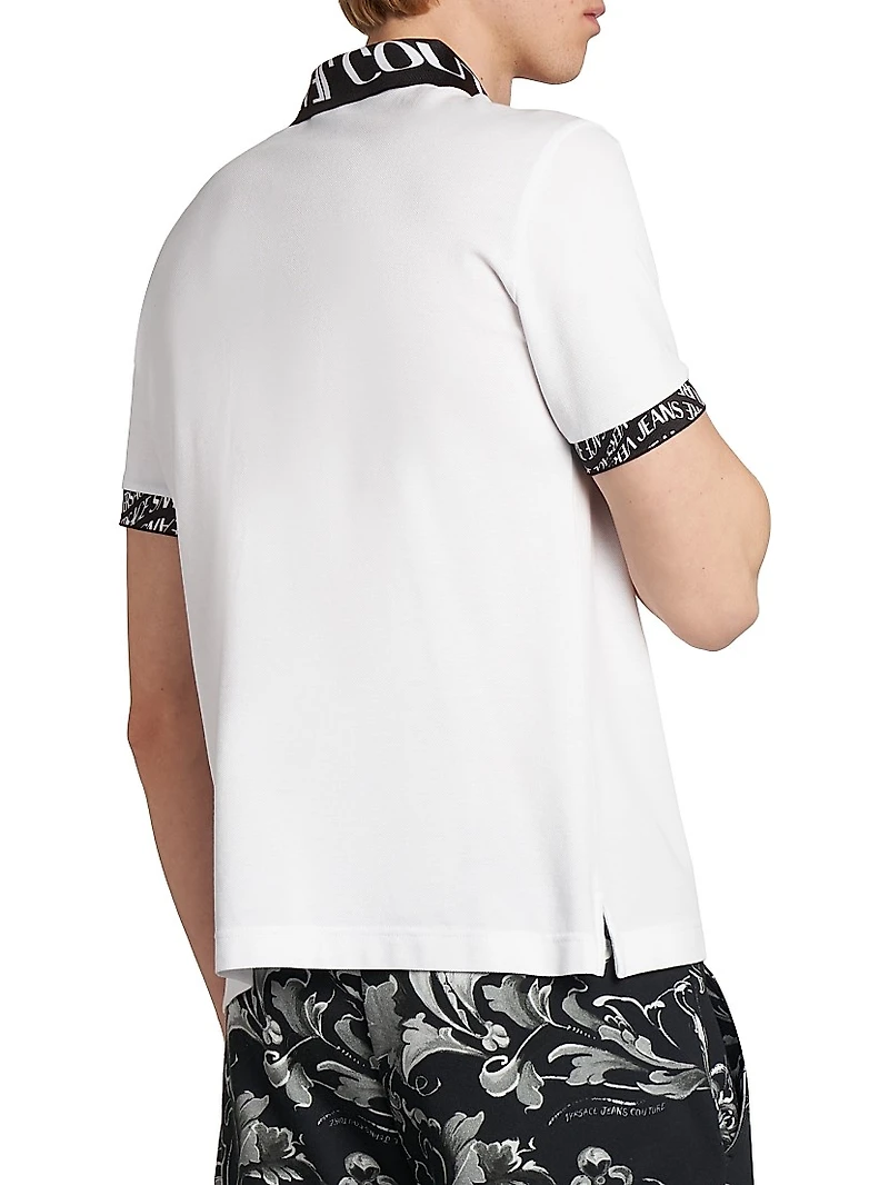 Logo Trim Half-Zip Polo Shirt