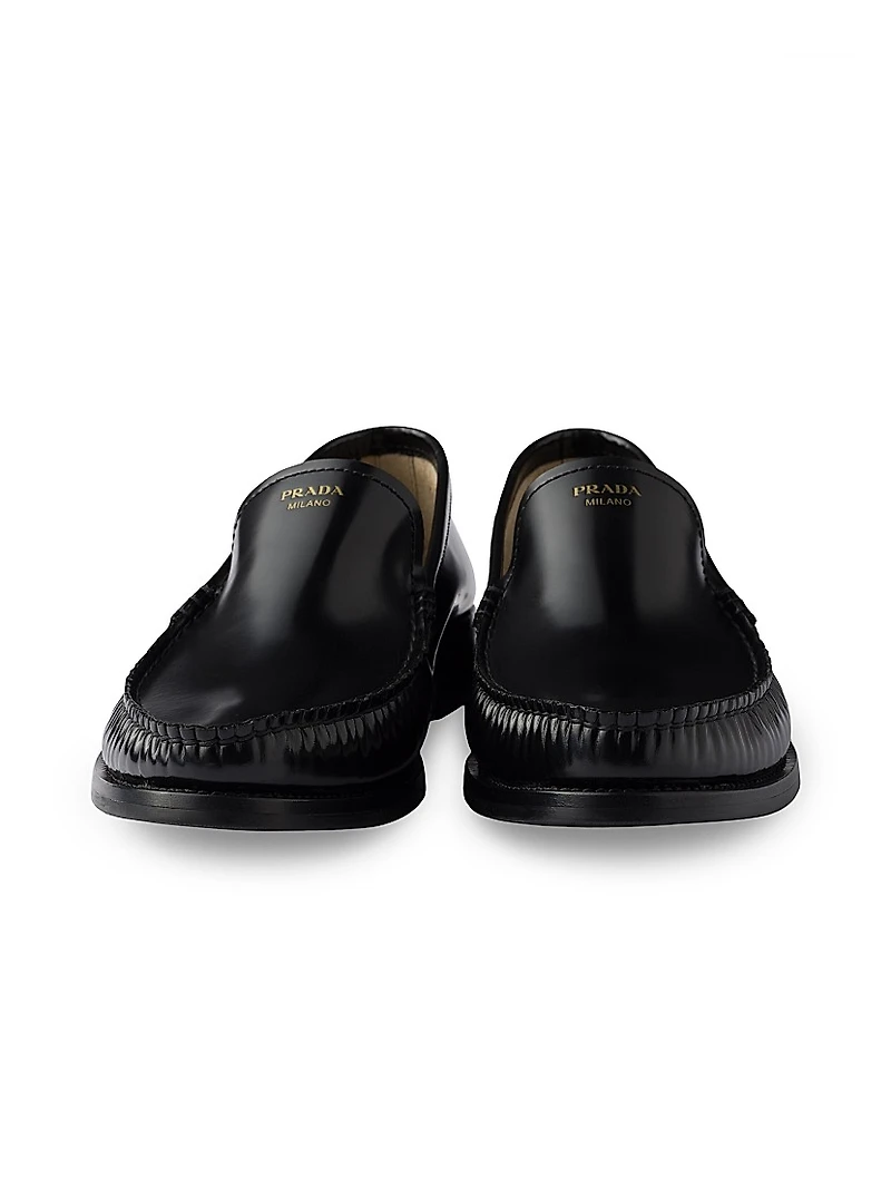 Women's Brushed Leather Loafers