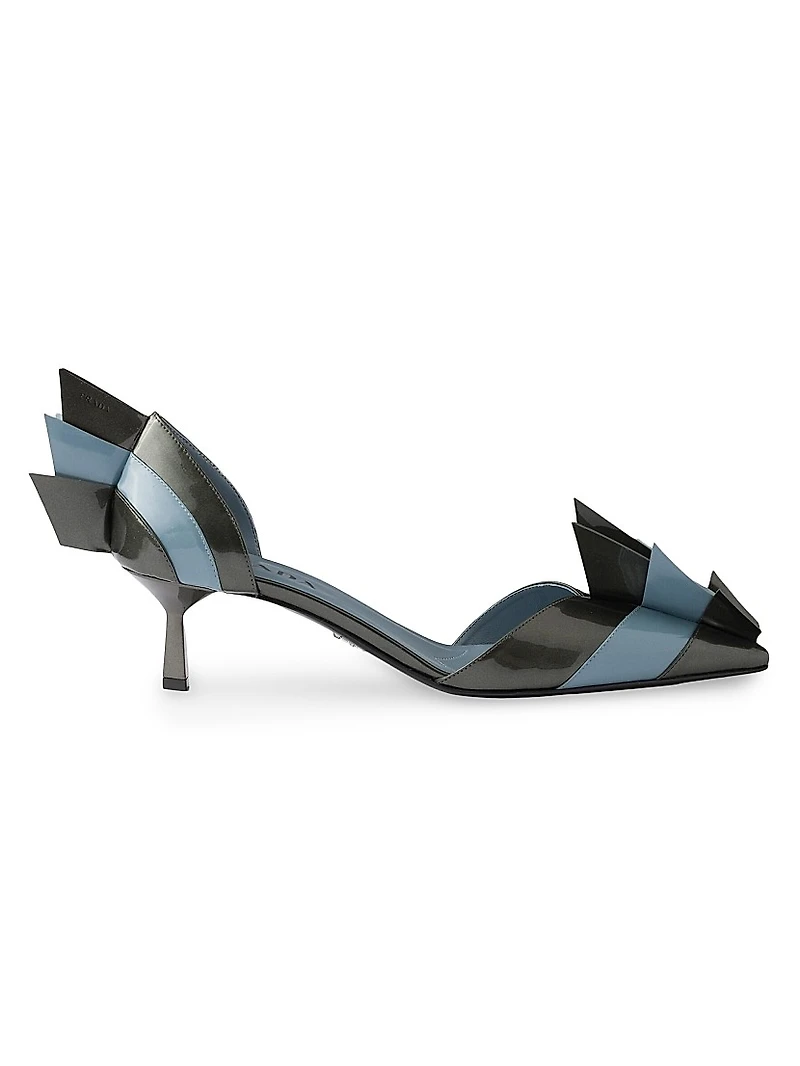 Two-Tone Patent Leather D'orsay 55MM Pumps