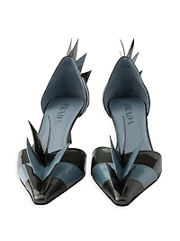 Two-Tone Patent Leather D'orsay 55MM Pumps