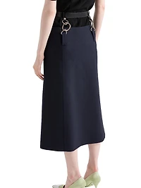 Rush Stitch Skirt with Belt