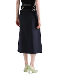 Rush Stitch Skirt with Belt