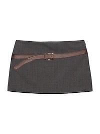 Technical Wool Miniskirt