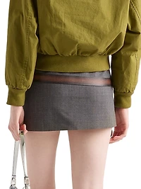 Technical Wool Miniskirt