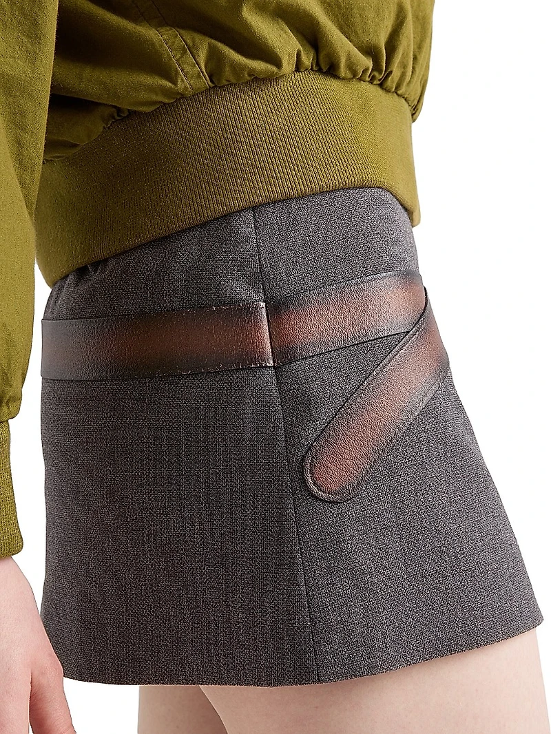 Technical Wool Miniskirt
