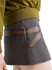 Technical Wool Miniskirt