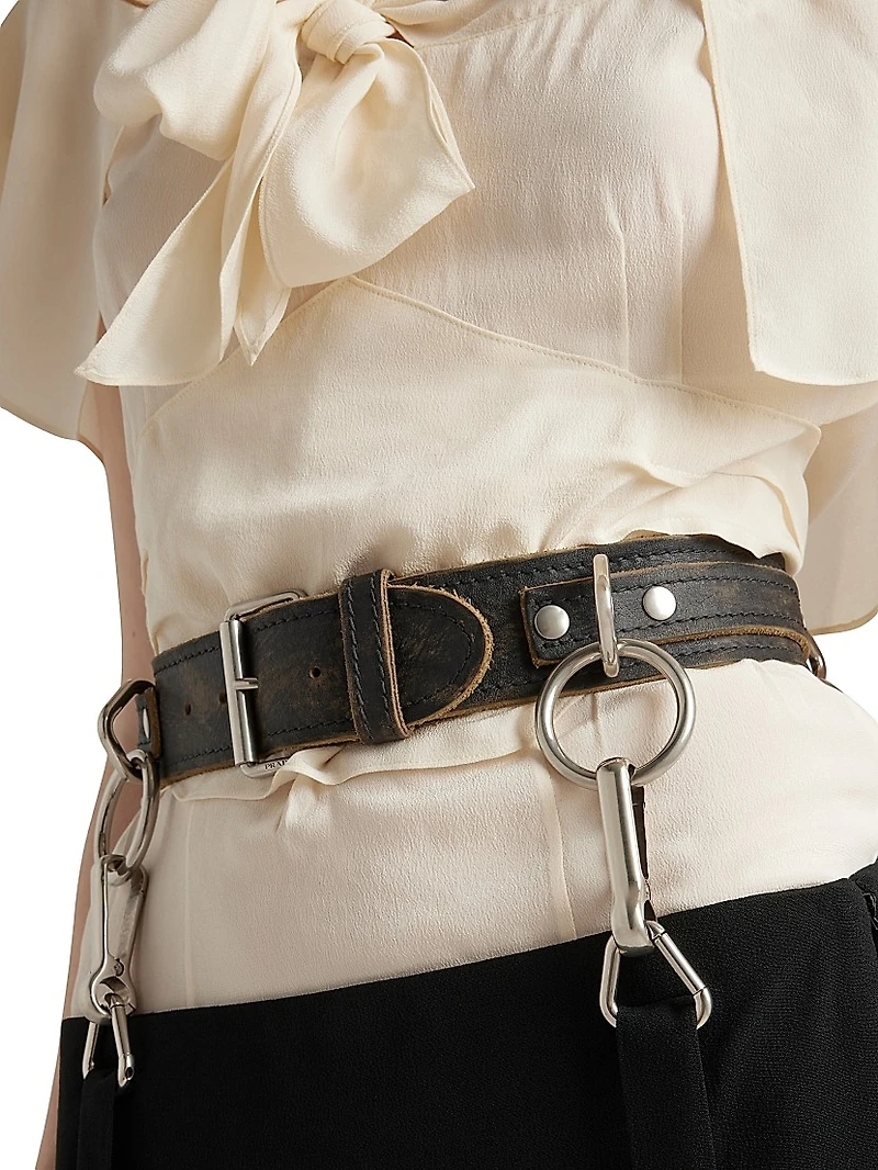 Pleated Cady Crepe Skirt