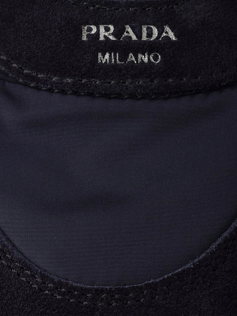 Collapse Re-Nylon and Suede Mules