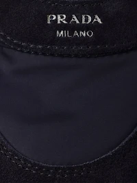 Collapse Re-Nylon and Suede Mules