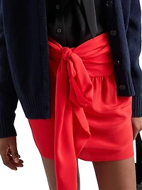 Crepe De Chine Miniskirt