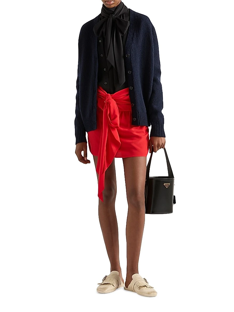 Crepe De Chine Miniskirt