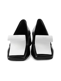 Two-Tone 35MM Brushed Leather Pumps