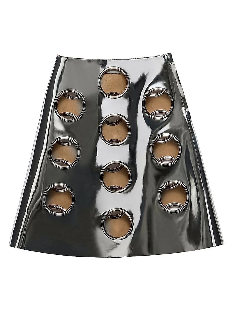 Shiny Leather Skirt
