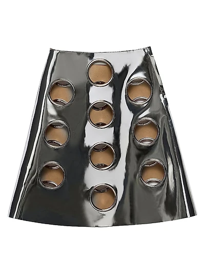 Shiny Leather Skirt