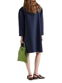 Double-Breasted Technical Tricotine Coat