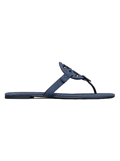 Miller Cotton Denim Flat Sandals