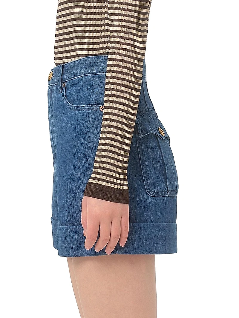 Lightweight Denim Shorts