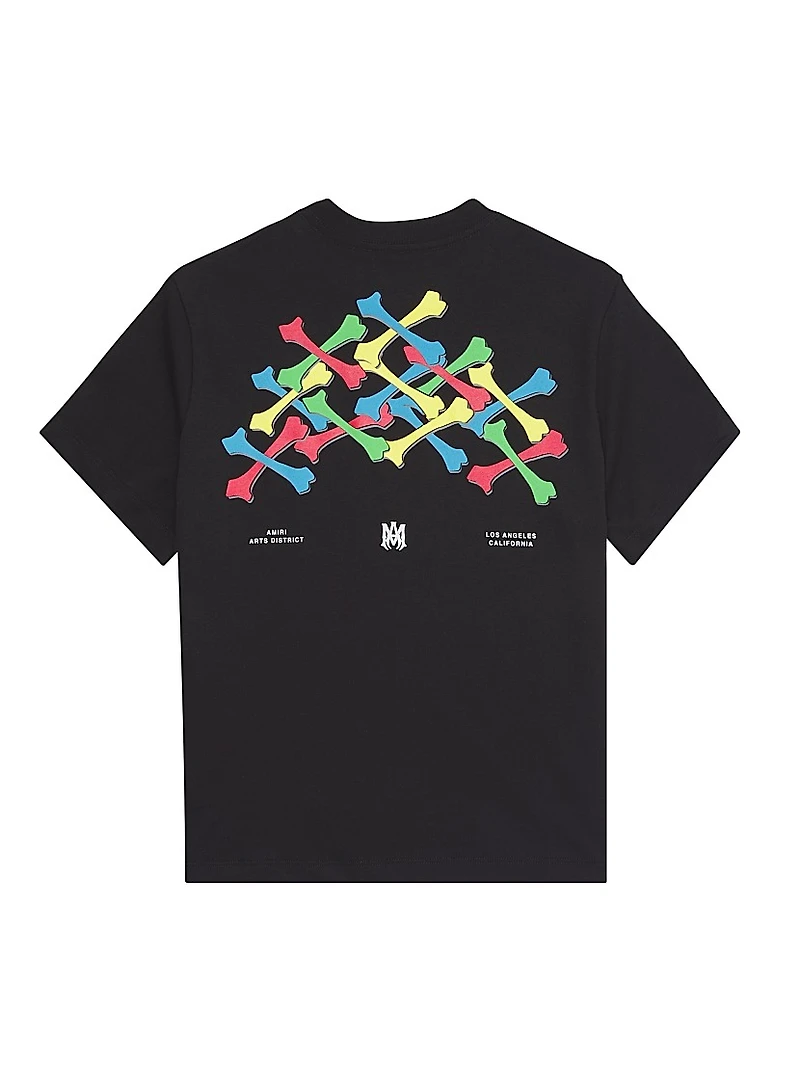 Little Kid's & Bones Stacked T-Shirt