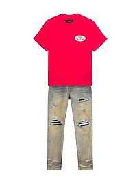 Little Kid's & Station Patch T-Shirt